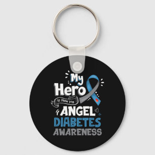 Chaveiro Meu Herói Agora É Meu Anjo T1d Sensibilização