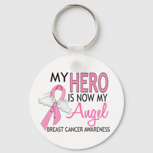 Chaveiro Meu herói é meu cancro da mama do anjo