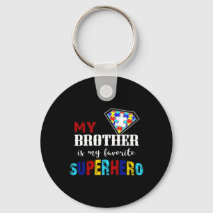 Chaveiro Meu Irmão É Meu Super Herói Favorito Autismo Aware