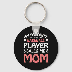 Chaveiro Meu Jogador De Beisebol Favorito Chame Mamãe De Mã