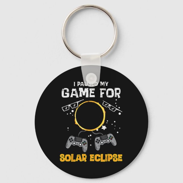 Chaveiro Meu Jogo Solar Eclipse 2024 Gamer Men K (Frente)