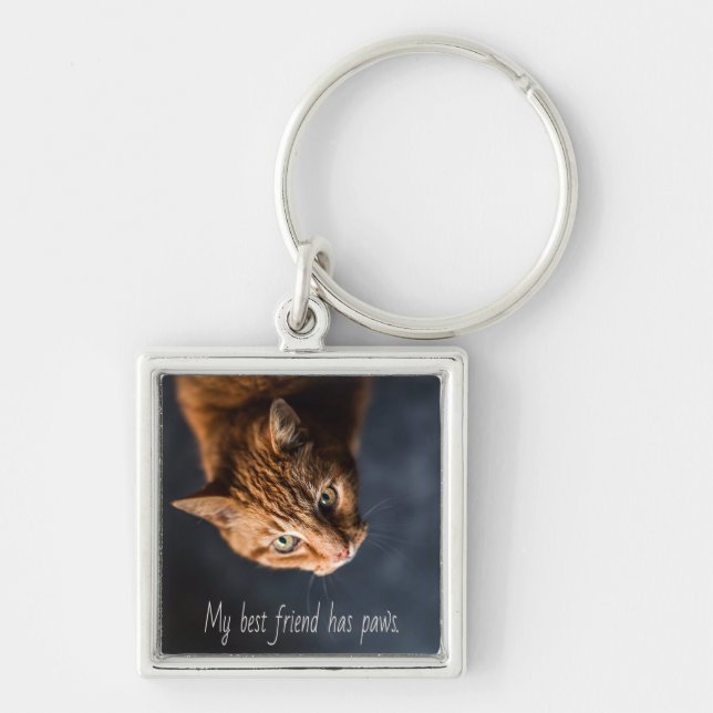 Chaveiro Meu melhor amigo tem patas, Cat Kitten Cute (Frente)
