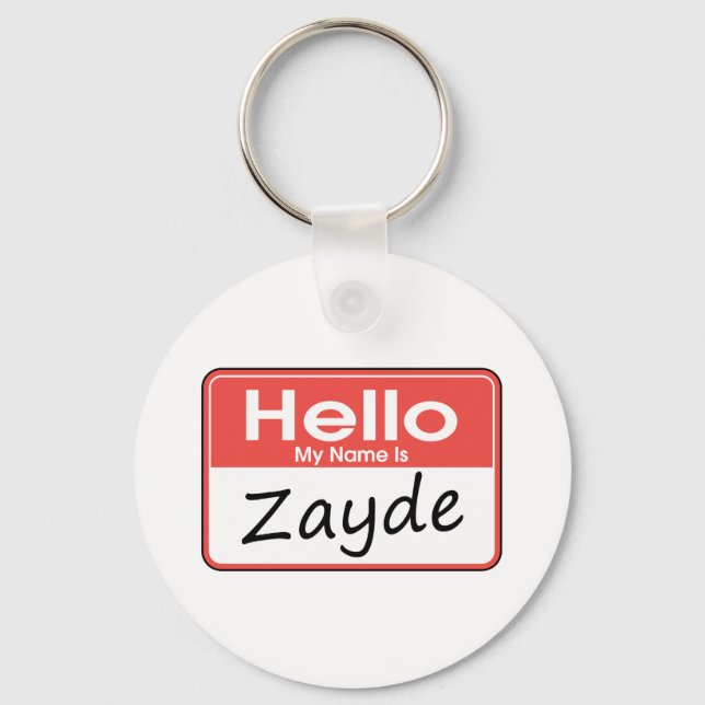 Chaveiro Meu nome é Zayde (Frente)