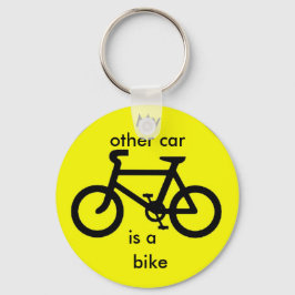 Chaveiro Meu outro carro é uma bicicleta.