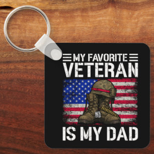 Chaveiro Meu Pai É Meu Veterano Militar Favorito Presente
