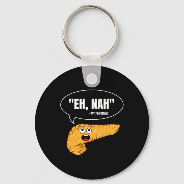 Chaveiro Meu Pâncreas Diabetes Diabetes Doente Diabético W (Frente)