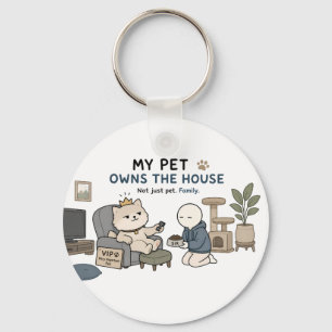 Chaveiro Meu Pet Possui a Casa Meme Divertido para Amantes