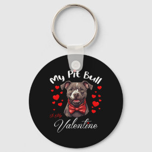 Chaveiro Meu Pit Bull é meu cachorro de valentine do Dia do