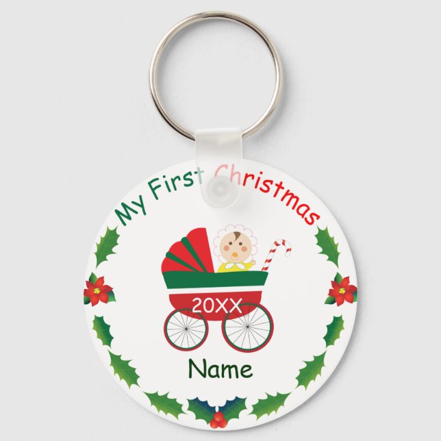 Chaveiro Meu Primeiro Natal (Frente)