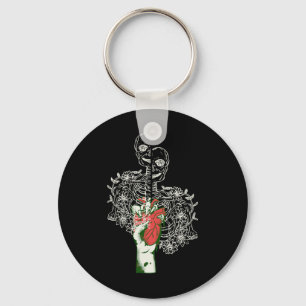 Chaveiro Meu Sangrento Coração de São Valentim - Esqueleto