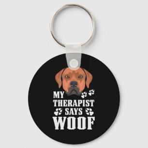 Chaveiro Meu Terapista faz Woof, Ridgeback Ridgeback