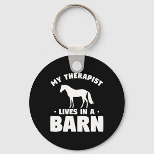 Chaveiro Meu Terapista Vive Em Um Eque De Cavalo Do Barn