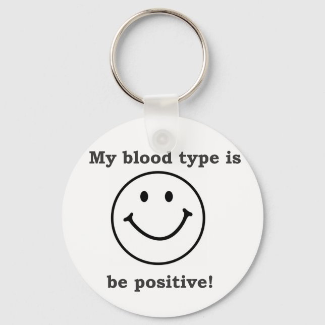 Chaveiro Meu tipo sanguíneo é B+ (Frente)