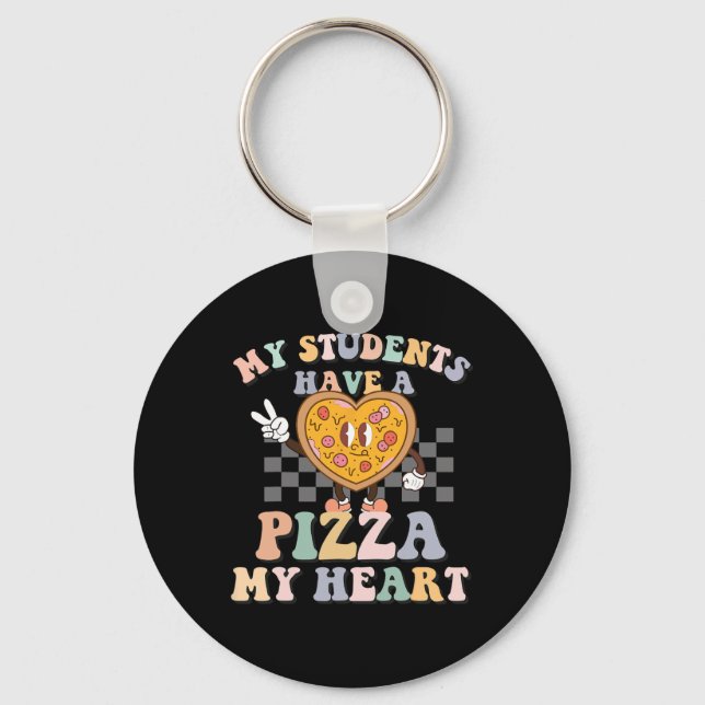 Chaveiro Meus Alunos Têm Pizza-Meu-Coração (Frente)