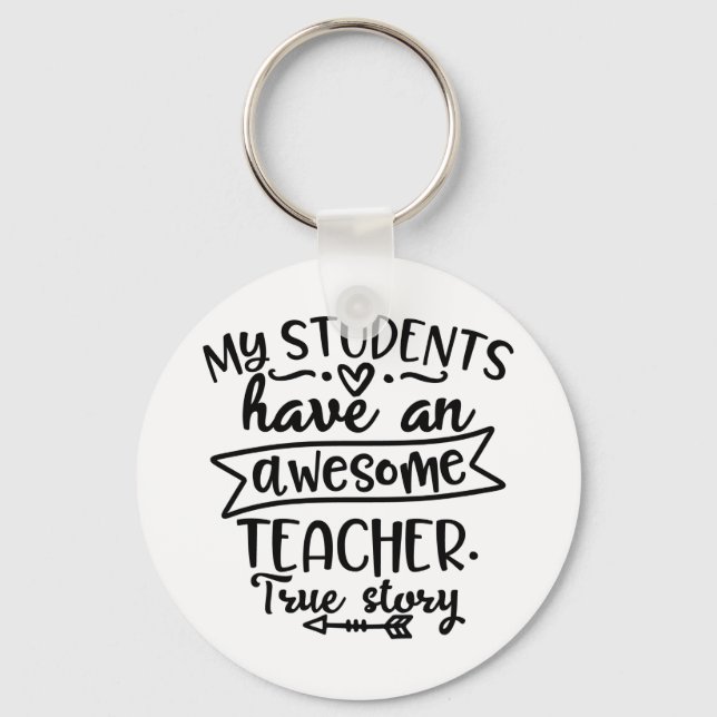 Chaveiro Meus Alunos Têm Um Professor De Awesom (Frente)