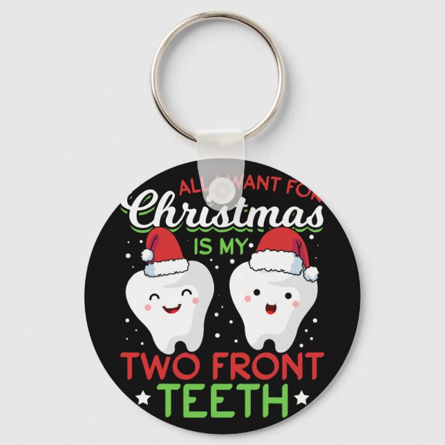 Chaveiro Meus Dois Dentes da Frente de Natal  (Frente)