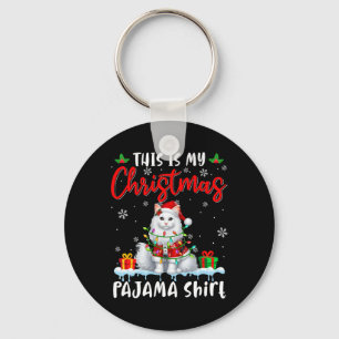 Chaveiro Meus Papais noeis de Natal do Pajama Gatos