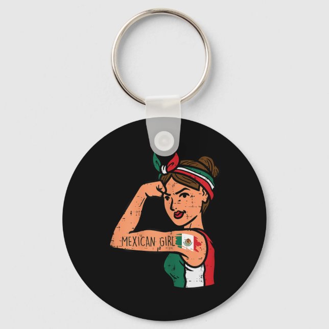 Chaveiro Mexicana Mujer Rosie Riveter Cinco De Mayo Fie (Frente)
