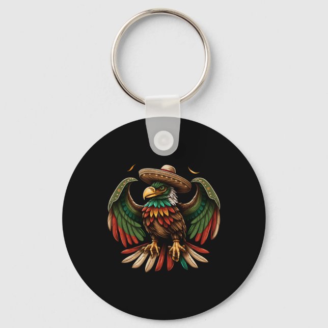 Chaveiro México Cinco De Mayo Chapéu Águia Mexicana  (Frente)