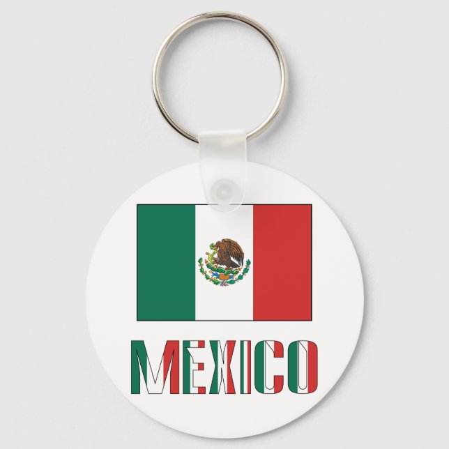 Chaveiro México e Bandeira Mexicana (Frente)