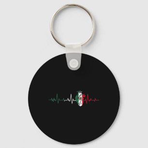 Chaveiro México Flag Heartbeat Para Orgulho Mexicano Fl
