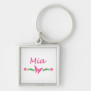 Chaveiro Mia (borboleta cor-de-rosa)