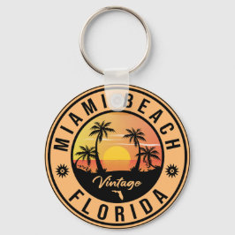 Chaveiro Miami Beach Florida Fl Vintage Souvenir