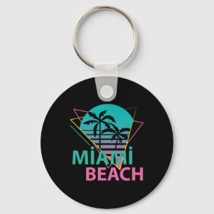 Chaveiro Miami Beach Flórida Orgulhoso Floridiano Retro Pal