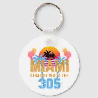 Chaveiro Miami Straight Outta The 305 Vintage Pôr do Sol Ne