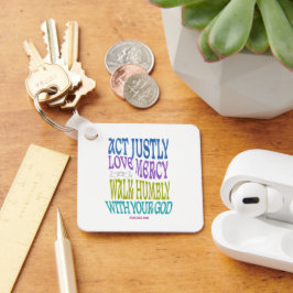 Chaveiro Micah 6:8 Colorful Scripture 