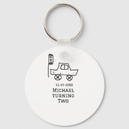 Chaveiro Michael turning two birthday toy car traffic light