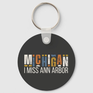 Chaveiro Michigan Eu Sinto Saudades de Ann Arbor