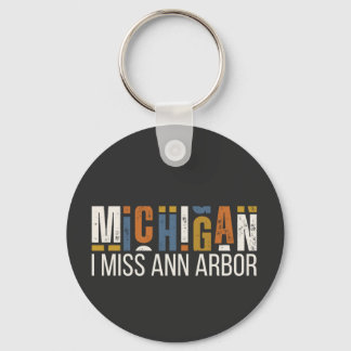 Chaveiro Michigan Eu Sinto Saudades de Ann Arbor