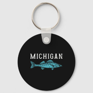 Chaveiro Michigan Walleye Pescador de Pesca Angler Midwest