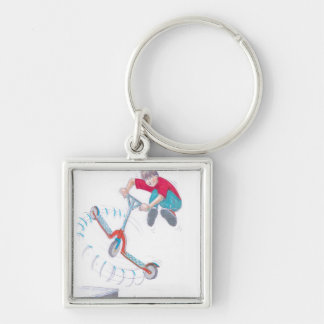 Chaveiro micro desenhos animados do truque do microscooter