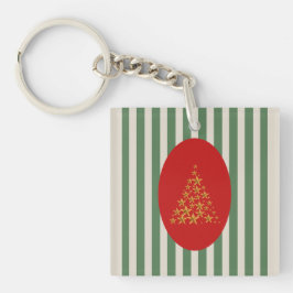 Chaveiro Mid century christmas tree with Golden star