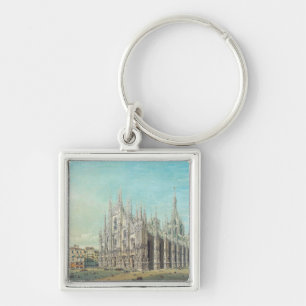 Chaveiro Milão Piazza del Duomo anos 1850 por Carlo Bossoli