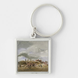 Chaveiro Milho Threshing (lápis & w/c no papel)
