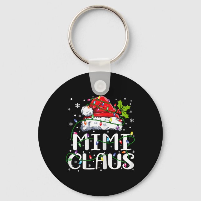 Chaveiro Mimi Claus Christmas Lights Pajama Family Matching (Frente)
