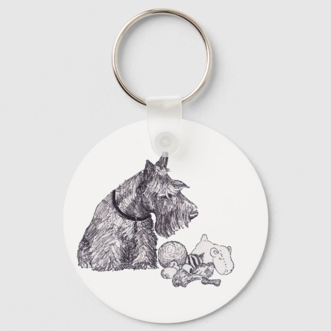 Chaveiro Mine, meu curioso Terrier Escocês (Frente)