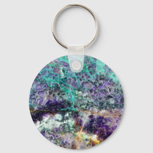 Chaveiro mineral de pedra amethyst am da gema da rocha do
