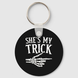 Chaveiro Minha fantasia de trick Halloween Correspondendo C