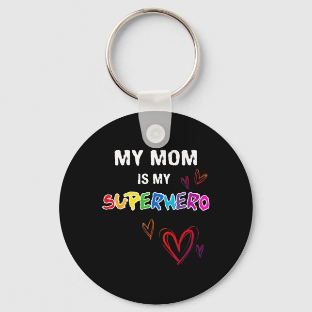 Chaveiro Minha Mãe É Minha Super-Herói (Frente)