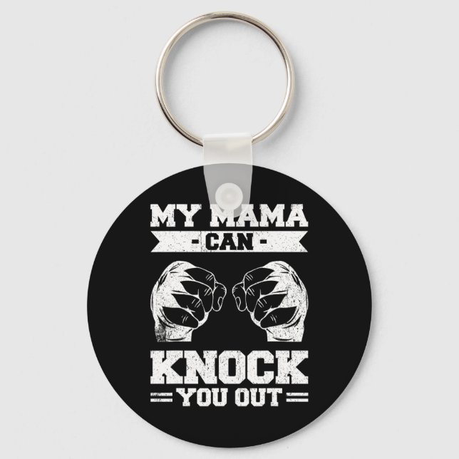 Chaveiro Minha Mãe Pode Te Derrubar Kickboxing (Frente)