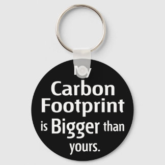 Chaveiro Minha pegada de carbono é maior que a sua (preto)