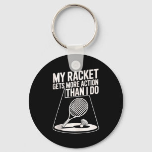Chaveiro Minha Raquete Tem Mais Ação Do Que Eu Camiseta Fun