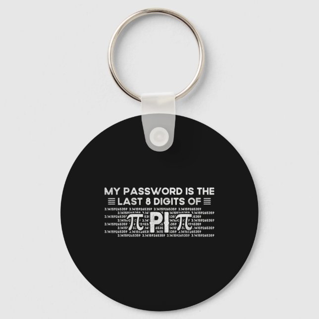Chaveiro Minha Senha É Os Últimos 8 Dígitos Do Pi - Matemát (Frente)