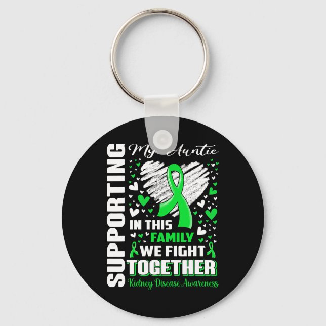 Chaveiro Minha tia Sensibilização para a Doença dos Rins (Frente)