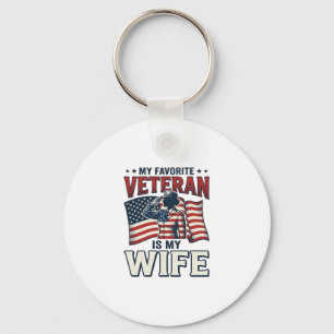 Chaveiro Minha Veterana Favorita É a Minha Esposa Camisa Pa