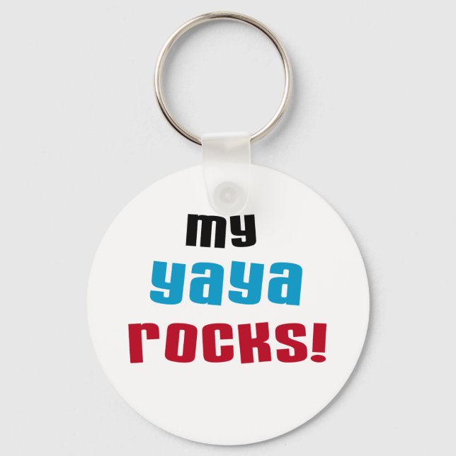 Chaveiro Minha Yaya Rocks T shirts e presentes (Frente)